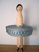 Image of Vintage Braid Peg - blue/silver