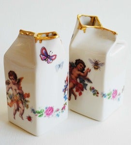Image of Drippy Gold & Cherub Milk Jug