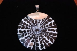 Image of Shell fossil disk pendant