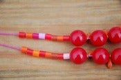 Image of necklace red and orange