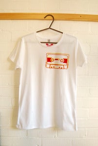 Image of Cassette T-Shirt - Red on White