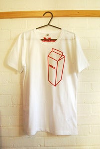 Image of Milk T-Shirt - Orange or Purple on White