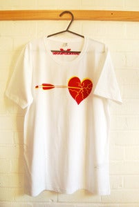 Image of Heart T-Shirt - Red on White
