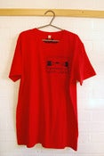 Image of Cassette T-Shirt - Blue on Red