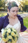Image of Daphne Silk Ruffle Beaded Bridal Shrug