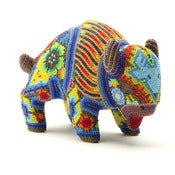 Image of Fabulous Huichol Indian Beaded Bison 