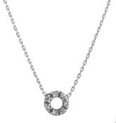 Image of Kara Ackerman <i> Audrey <i> 14k White Gold Diamond Open Circle Necklace