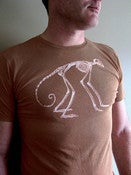 Image of monkey skeleton organic cotton t shirt