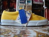 Image of vintage CONVERSE skidgrip canvas oxford yellow US9 made in usa 1980's