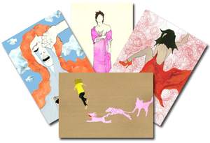 Image of SONG CANVAS: set of 6 A6 postcards