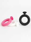 Fat Diamond Jointed Ring - White
