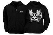 Image of Crest Zipped Hoodie - Black