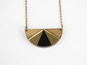 Image of Deco half circle- black & gold
