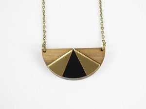 Image of Deco half circle- black & gold