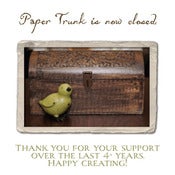 Image of Paper Trunk is closed.