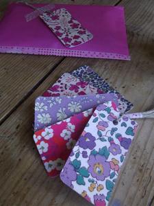 Image of Etiquettes Liberty-kraft mauve-rose