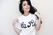 Image of WHITE LA RUE SCRIPT 