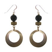 Image of Textured gold loop earrings