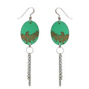 Image of Green baroque earrings