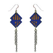 Image of Blue arch drop earrings
