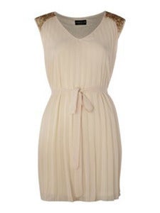 Sequin Pleat Dress