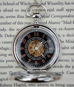 Image of Silver Winged Wind-Up Pocket Watch