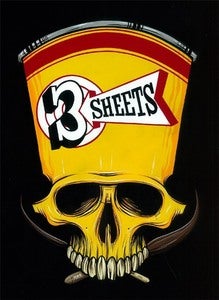 Image of 3-SHEETS SKULL PRINT ** ONLY 1 LEFT **