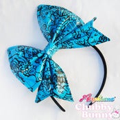 Image of Chubby Bunny x Acrylicana Collaboration: Blue Robot Jumble Bow