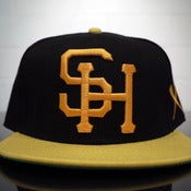 Image of HALFSLEEVE - SH SCUMBAGS SNAPBACK (BLK/YELLOW)