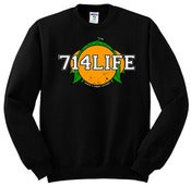 Image of 714LIFE-CrewNeck Black
