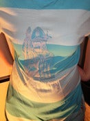 Image of HECTICRECS LOGO SHIRT silver & blue on blue, & bleu 