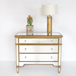 Image of Cary Silver Mirrored Chest 