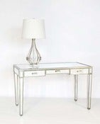 Image of Vivien Mirrored Desk Silver 