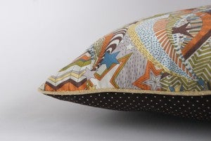 Image of Le Ptit Coussin bi face Liberty Etoile & doré By Mimosette