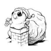 Image of Santa Monster - Original Art