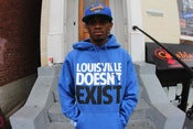 Image of louisville doesnt exist blue hoody 