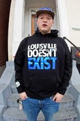 Image of LOUISVILLE DOESNT EXIST black hoody 