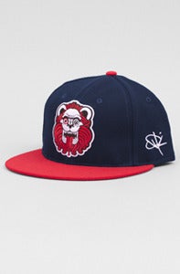 Image of LionO Snapback Cap (Navy/Red)