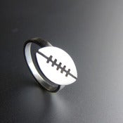 Image of Football Ring - For Super Ball lovers - Handmade silver ring