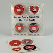 Image of Boxy Mouse Heart Buttons