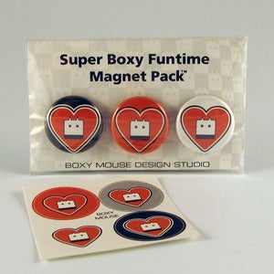 Image of Boxy Mouse Heart Magnets