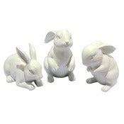 Image of White Rabbits - Set of 3