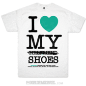 Image of I Love My Shoes (White/Tiffany)