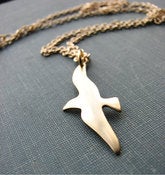 Image of seagull necklace - vintage brass - jonathan livingston i presume