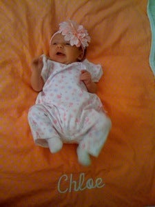 Image of monogram for blanket or ruffled lovie