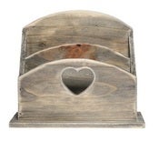 Image of Romantic wooden heart storage rack