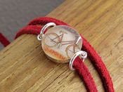 Image of Bicycle  Stamp Bracelet Vintage Ad Sterling Silver
