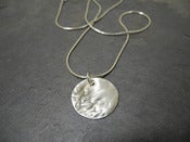 Image of Reticulated Sterling Disk Necklace