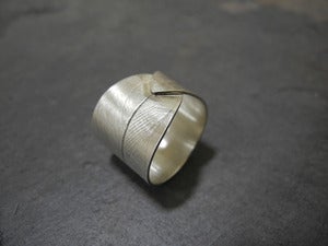 Image of Feather-embossed, Sterling Silver Ring