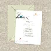 Image of Baby Makes 4 Shower Invitations -- Set of 10